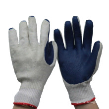 NMSAFETY blaues Gummi auf Palmhandschuhen / Latex-Arbeitshandschuhen